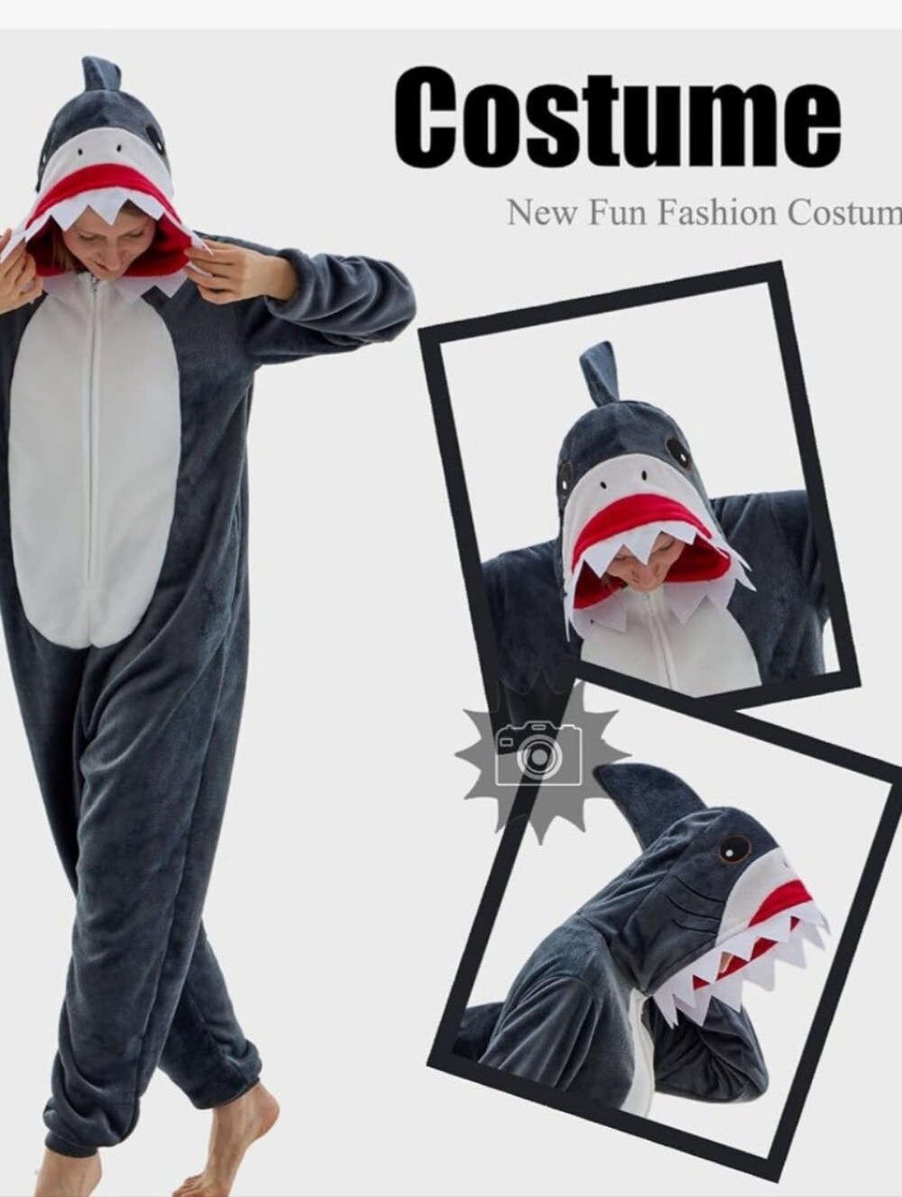 Grey Shark Onesie